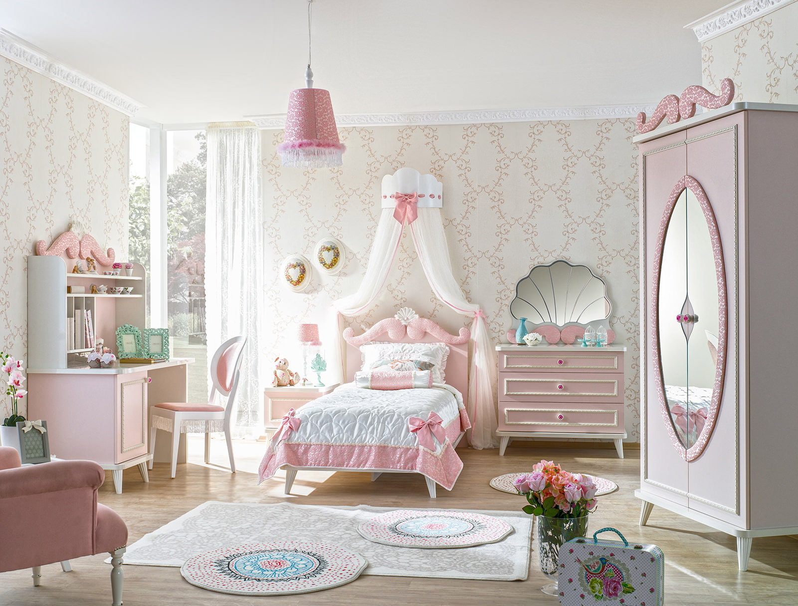 Habitación infantil en rosa