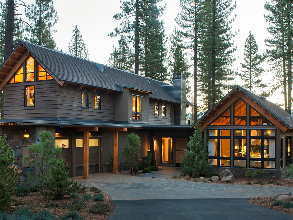 hermosa casa en el bosque