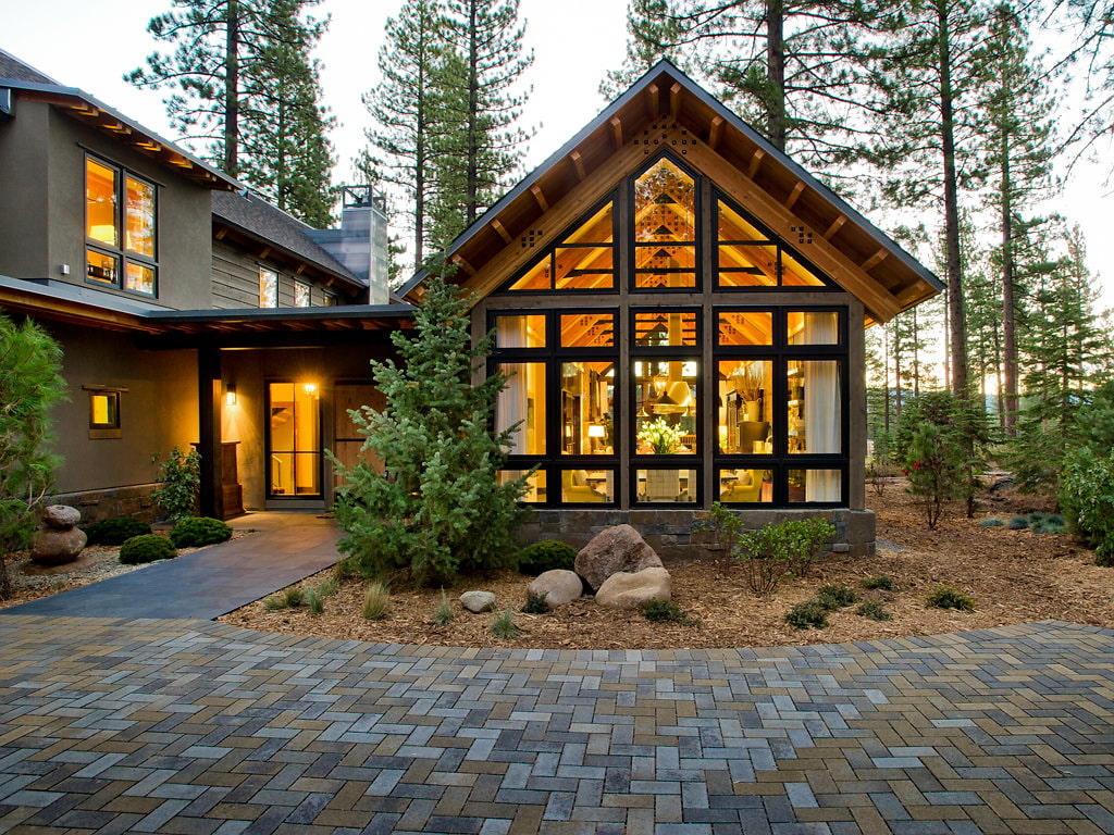 hermosa casa en el bosque