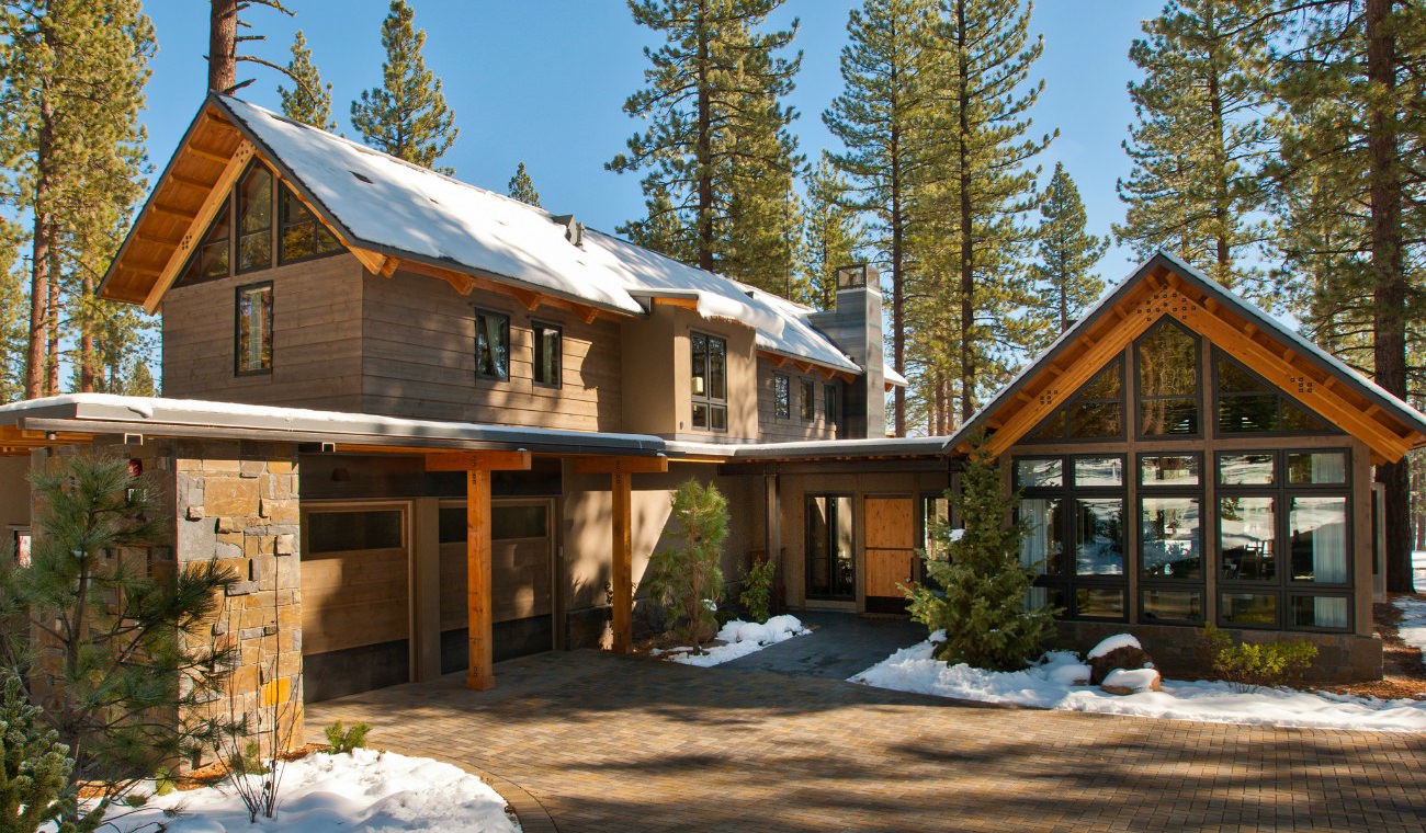 hermosa casa en el bosque