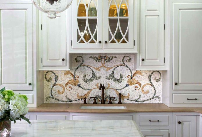 Cocina con mosaicos