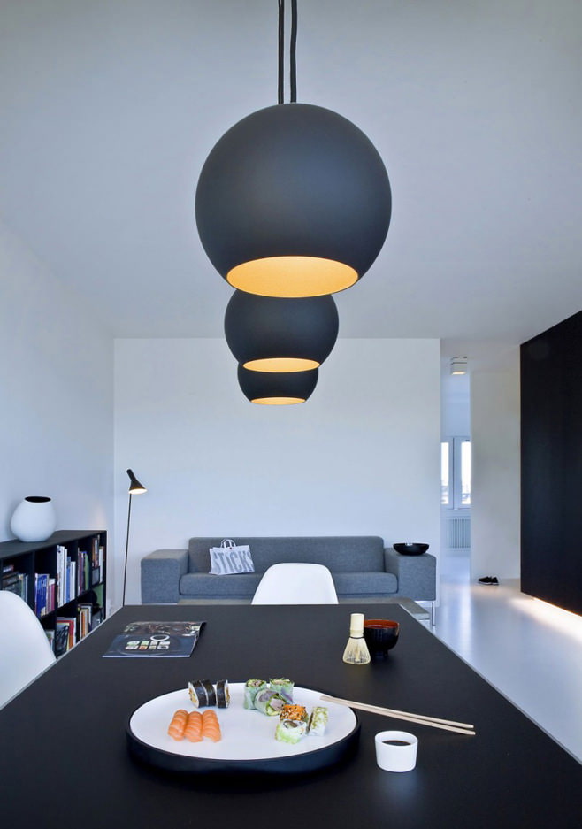 Mga modernong pendant light sa interior