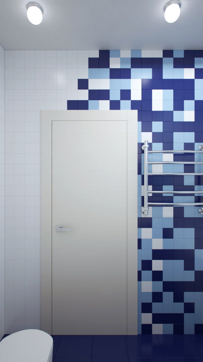 baño en el diseño de un apartamento de dos habitaciones en una casa de la serie P-44