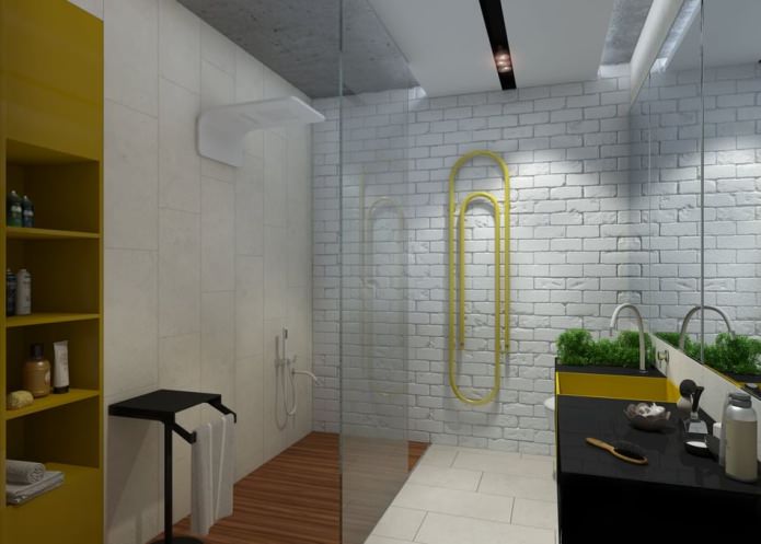 baño en el interior de un apartamento de 2 habitaciones de 65 metros cuadrados. metro.