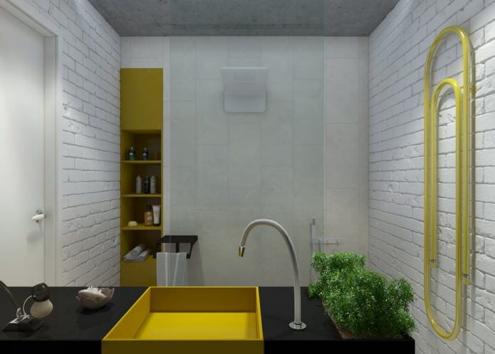 baño en el interior de un apartamento de 2 habitaciones de 65 metros cuadrados. metro.