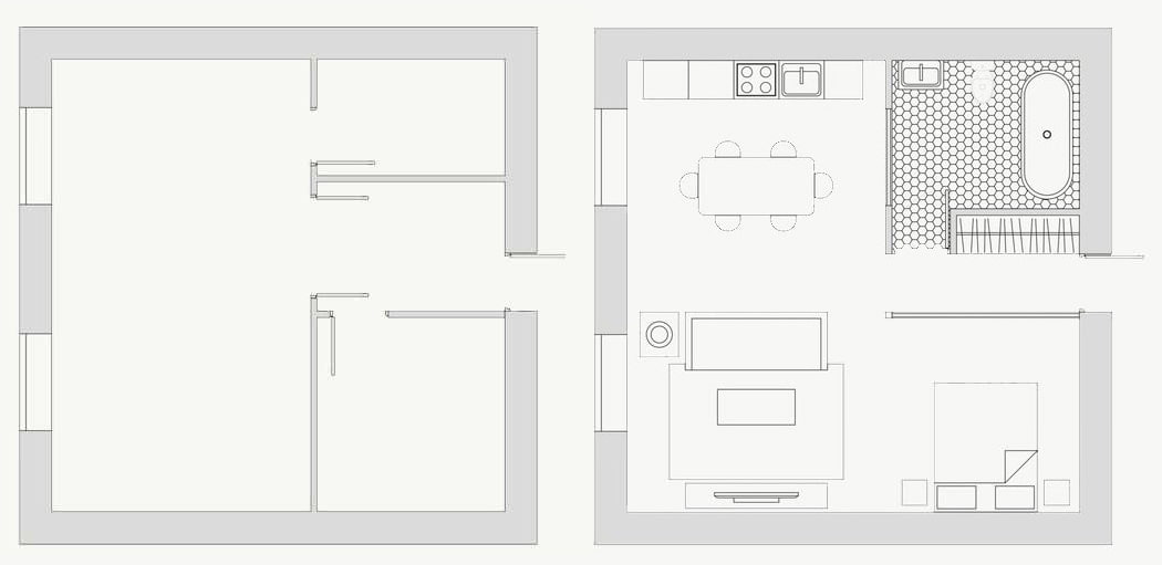 apartamento en colores pastel