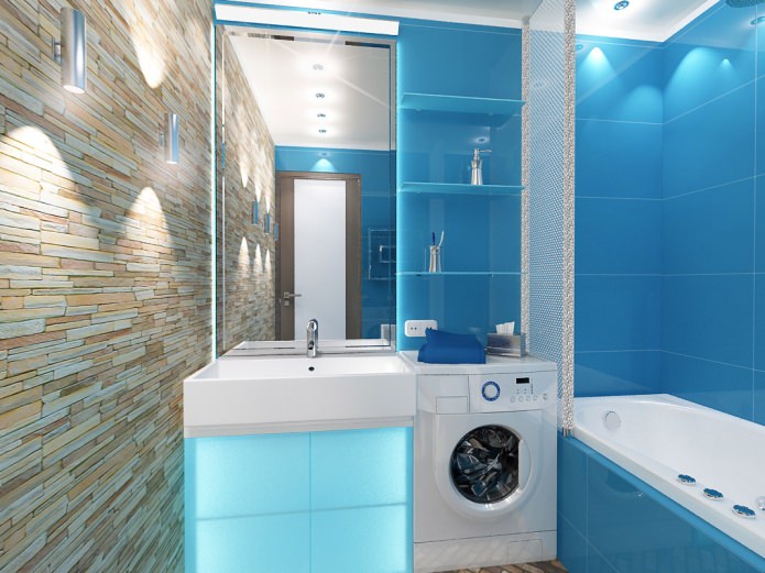 baño en tonos azules