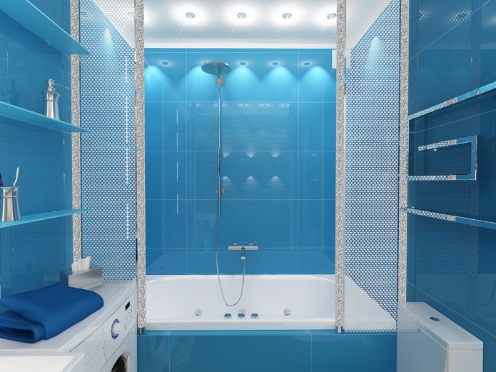 baño en tonos azules