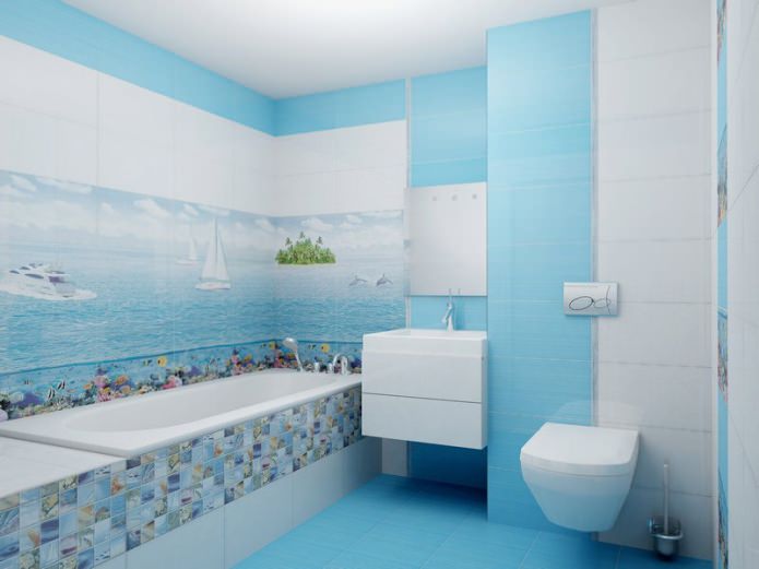 Baño en azul