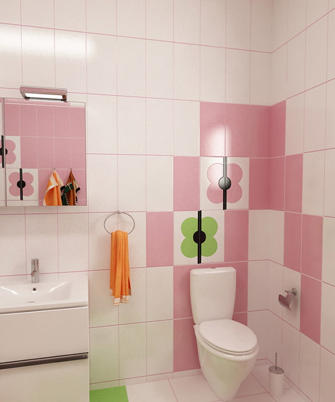 baño en rosa