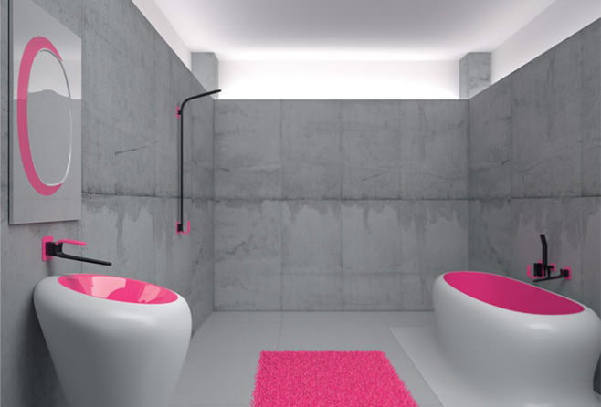 baño rosa