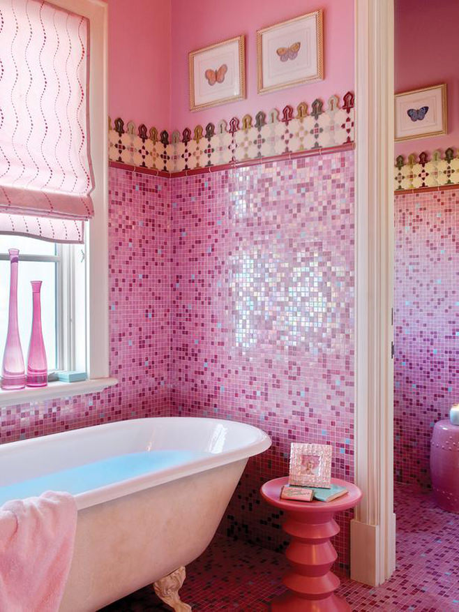 baño en rosa