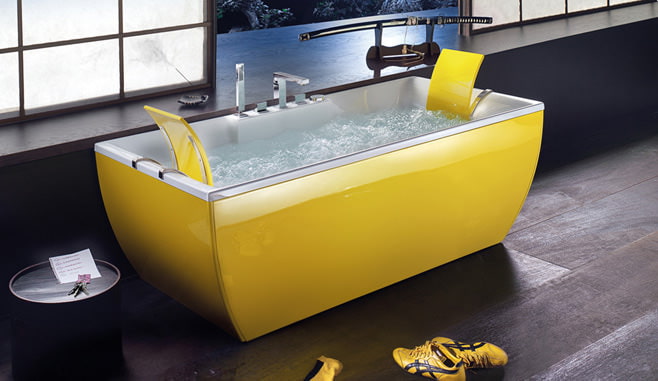 baño amarillo