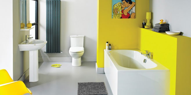 baño en amarillo