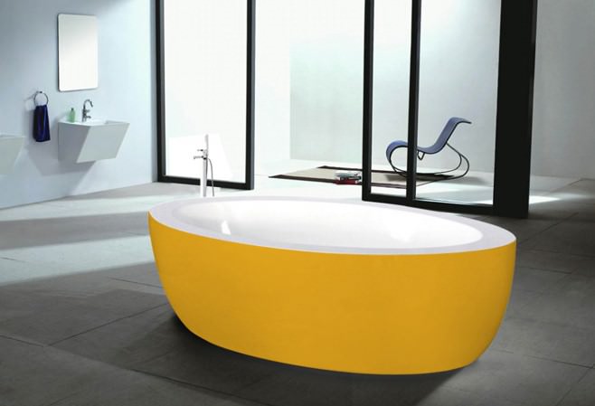 baño amarillo