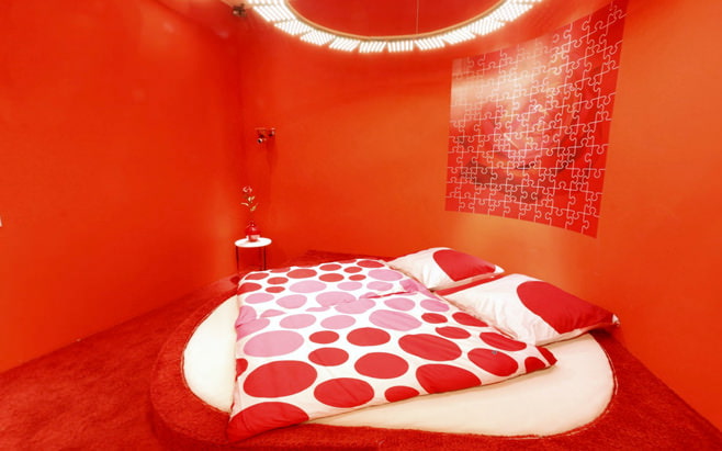 Foto del dormitorio rojo