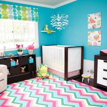 Habitación infantil en colores turquesa: características, foto-1