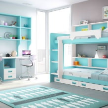 Habitación infantil en colores turquesa: características, foto-6.