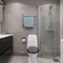 Mga grey tile sa banyo: mga tampok, larawan-6