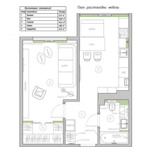 Disenyo ng proyekto para sa isang isang silid na apartment na 43 sq. m. mula sa studio Guinea-3