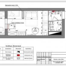 Interior de estudio escandinavo de 26 metros cuadrados. m-2