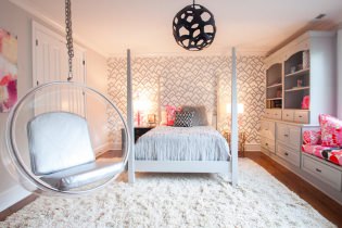 Diseño de dormitorio para una niña: fotos, características de diseño.