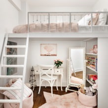 Diseño de dormitorio para una niña: fotos, características de diseño-10