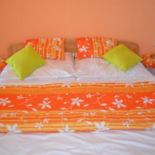 Diseño de dormitorio en tonos naranjas: características de diseño, combinaciones, foto-16.