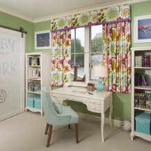 Cortinas en la guardería: tipos, elección de color y estilo, 70 fotos en el interior-7