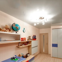 Techo tensado en una habitación infantil: 60 mejores fotos e ideas-1