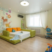 Techo tensado en una habitación infantil: 60 mejores fotos e ideas-10