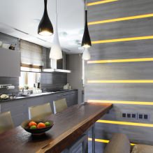 Juego de cocina gris: diseño, elección de forma, material, estilo (65 fotos) -19