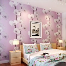 Papel tapiz lila en el interior: tipos, diseño, elección de estilo y cortinas, combinaciones, 55 foto-0