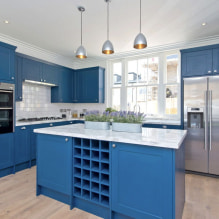 Foto de diseño de cocina con un conjunto azul-2.