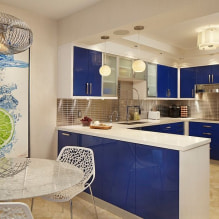 Foto de diseño de cocina con un conjunto azul-3.