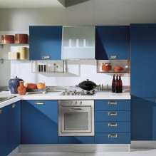 Foto de diseño de cocina con un conjunto azul-4.