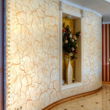 Wallpaper para sa Venetian plaster: disenyo, kulay, mga tagubilin sa kung paano kola, pintura-1