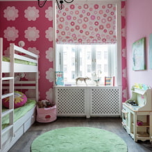 Roman blinds para sa isang nursery: disenyo, kulay, kombinasyon, dekorasyon-8