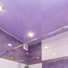 Techo morado: diseño, cortinas, foto para techos tensados ​​y falsos-6