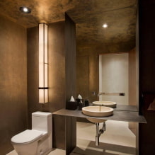 Techo en el baño: tipos por material, construcción, textura, color, diseño, iluminación-0