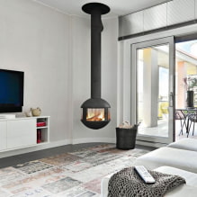 Sala de estar con chimenea y TV: vistas, opciones de ubicación en la pared, ideas para un apartamento y una casa-2