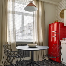 Mesa de comedor para una cocina pequeña: tipos, diseño, formas, ubicación en la habitación-5