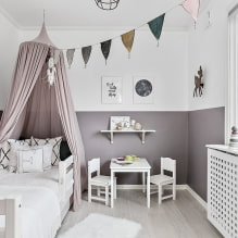 Cama con dosel: tipos, elección de tela, diseño, estilos, ejemplos en el dormitorio y la guardería-6