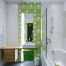 Azulejos blancos en el baño: diseño, formas, combinaciones de colores, opciones de ubicación, color de lechada-8