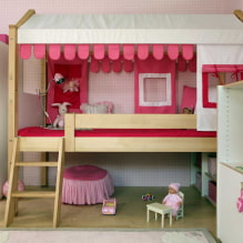 Bed-house en la habitación de los niños: fotos, opciones de diseño, colores, estilos, decoración-8