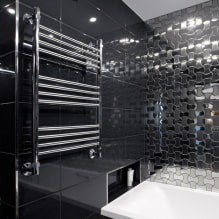 Azulejos negros en el baño: diseño, ejemplos de diseño, combinaciones, fotos en el interior-2