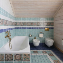 Diseño de azulejos en el baño: reglas y métodos, características de color, ideas para el piso y las paredes-2