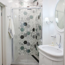 Azulejos para un baño pequeño: elección de tamaño, color, diseño, forma, distribución-3