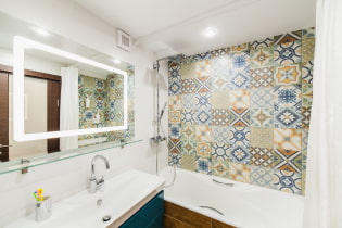 Azulejos para un baño pequeño: elección de tamaño, color, diseño, forma, distribución.