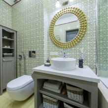 Azulejos de baño: consejos para elegir, tipos, formas, colores, diseños, lugares de decoración-1